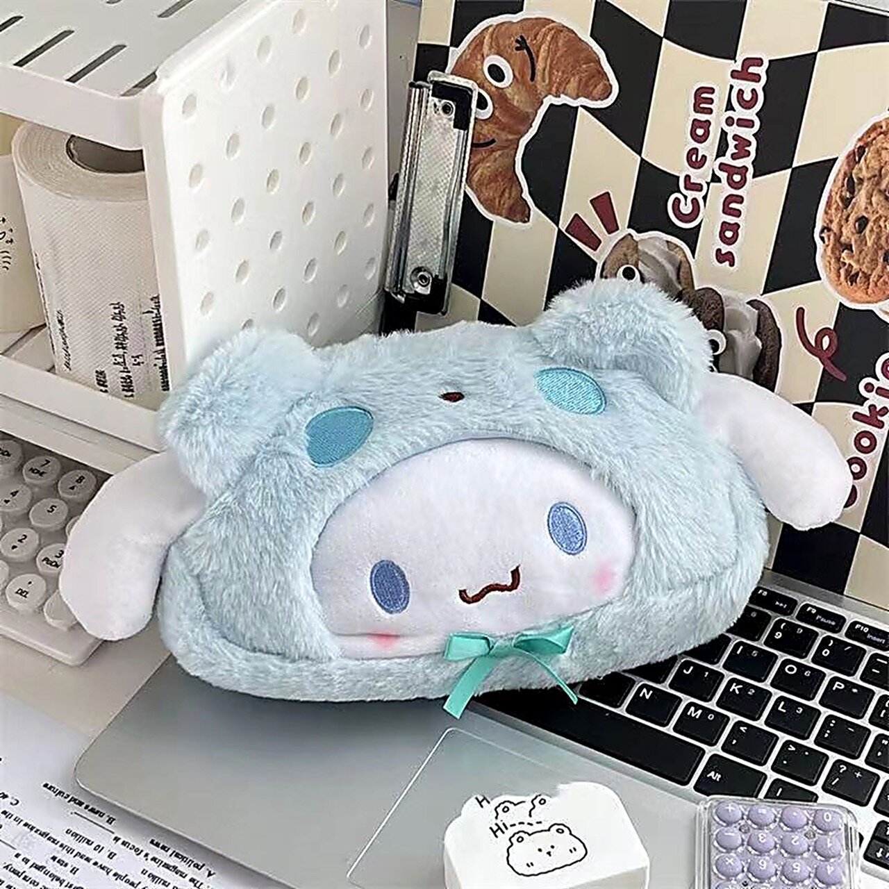 Сумка для хранения канцелярских товаров Sanrio/Cinnamoroll/пенал большого объема из плюша