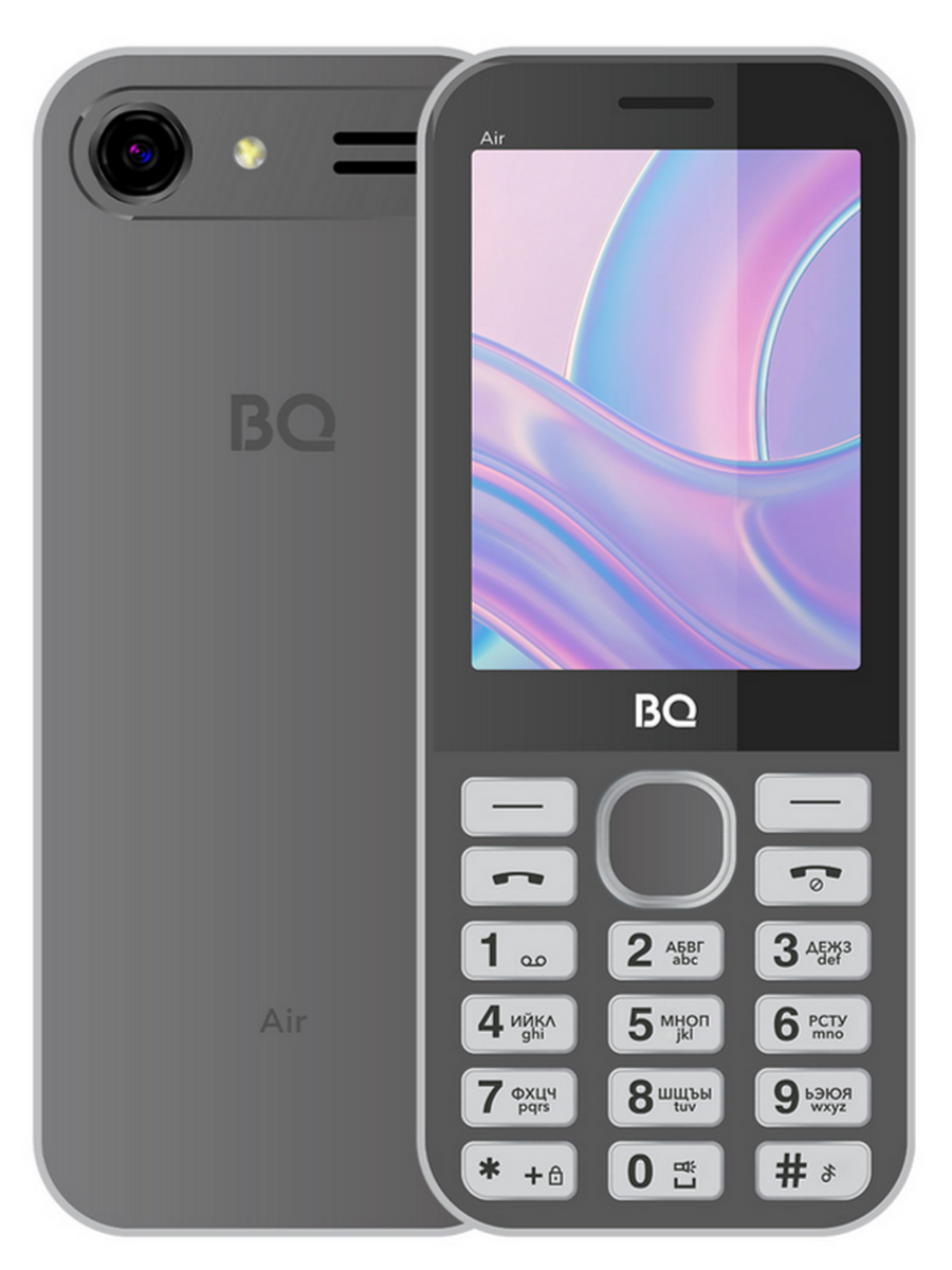 Мобильный телефон BQ 2843 Air Серый 2 sim 2.8″ TFT 2G 1350 mAh