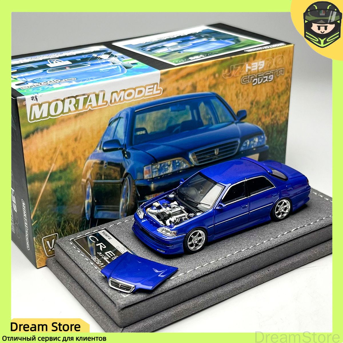 Машинка Mortal Model 1:64 TOYOTA CRESTA 2.5 ROULANT JZX100 BLUE