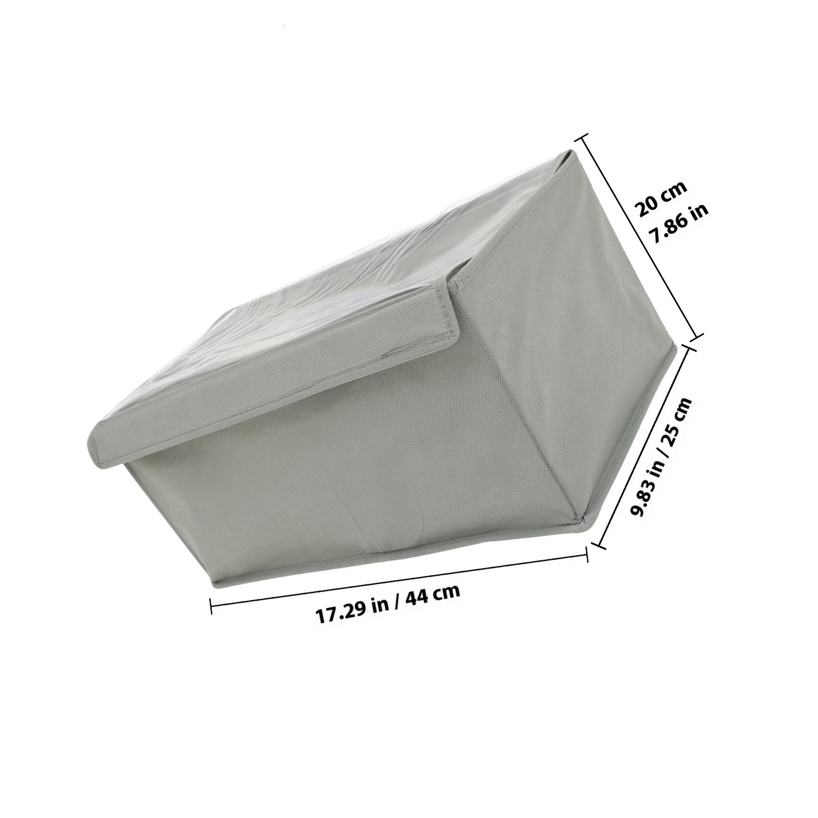 Контейнер Для Хранения Одеял И Игрушек С Ручками Серый 44.00X25.00X20.00Cm