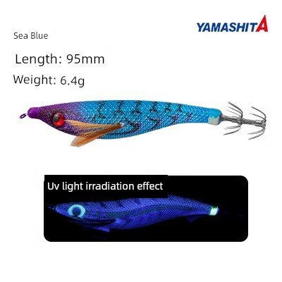 YAMASHITA Баланс Шримп Рыболовная Снасть 95мм Морско-Синий для Ловли Кальмаров и Осьминогов