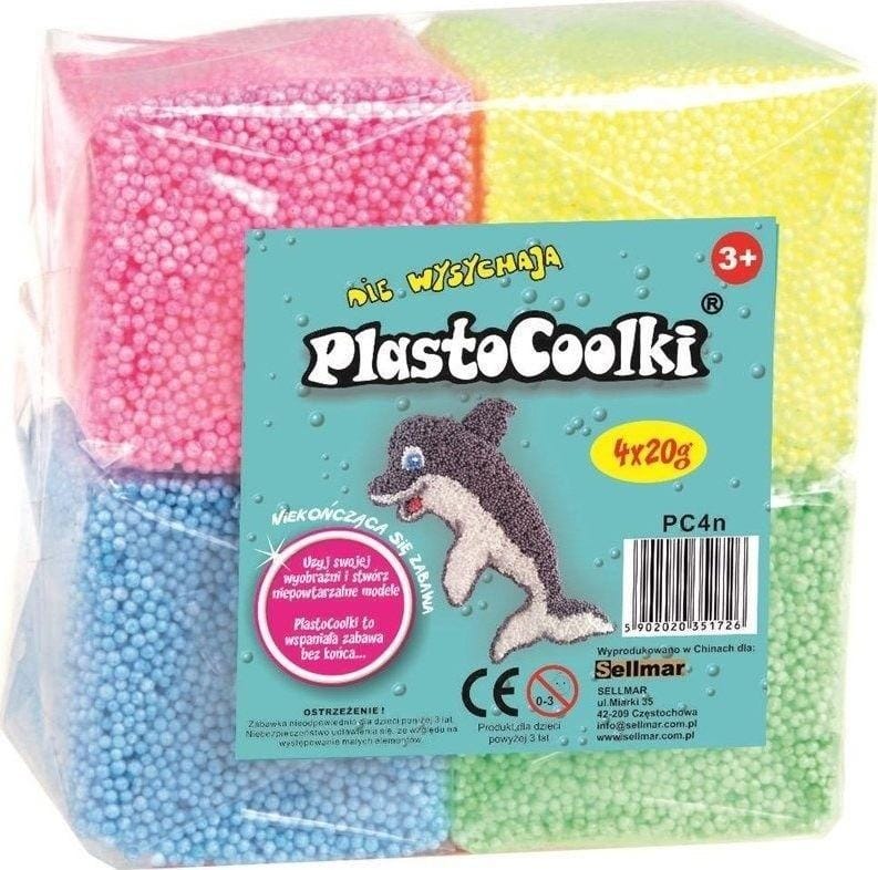 Набор для лепки SellMart PlastoCoolki, разноцветный, 4 шт