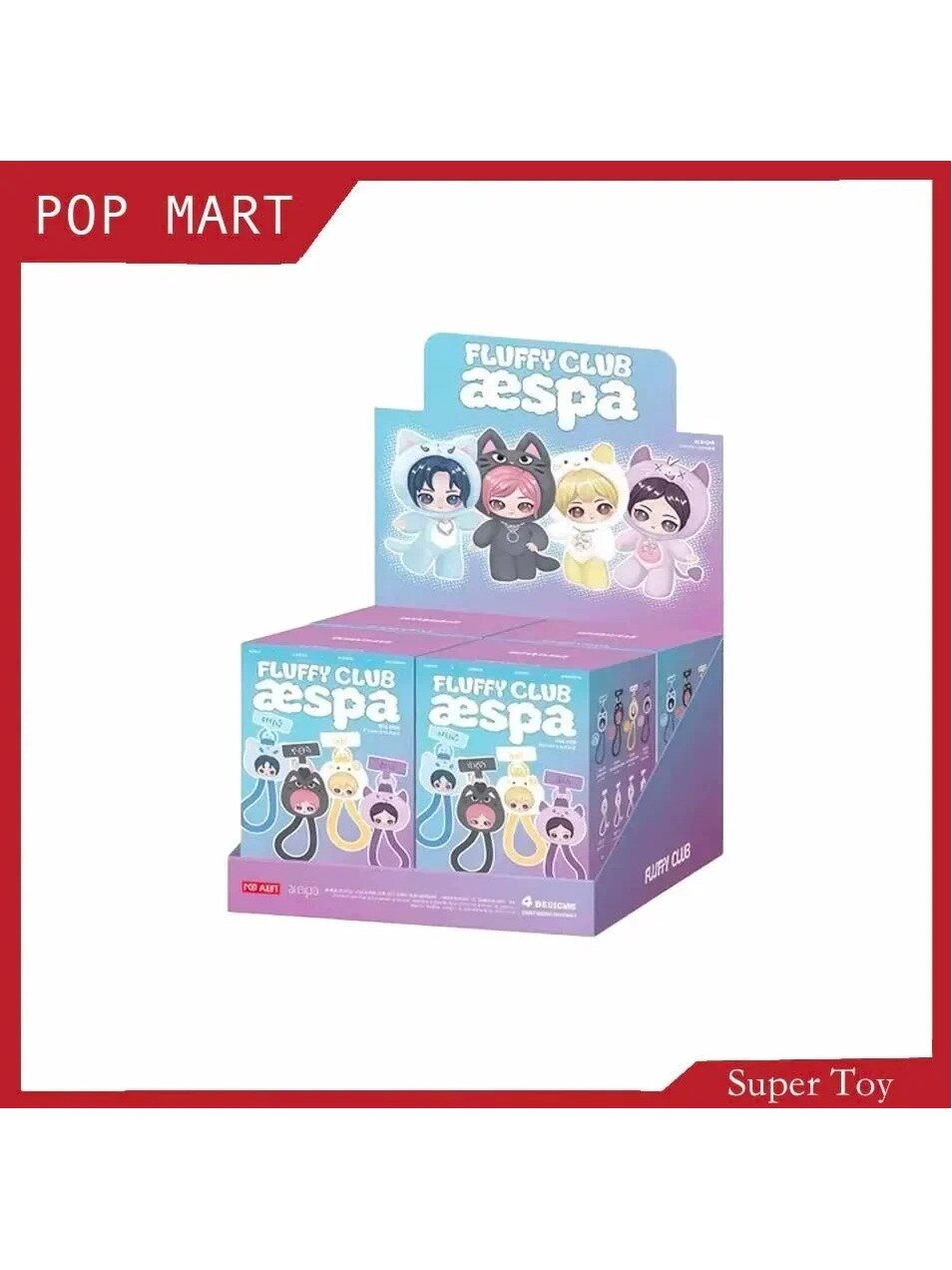 Коллекционная POP MART aespa Fluffy Club Series Phone Lanyard