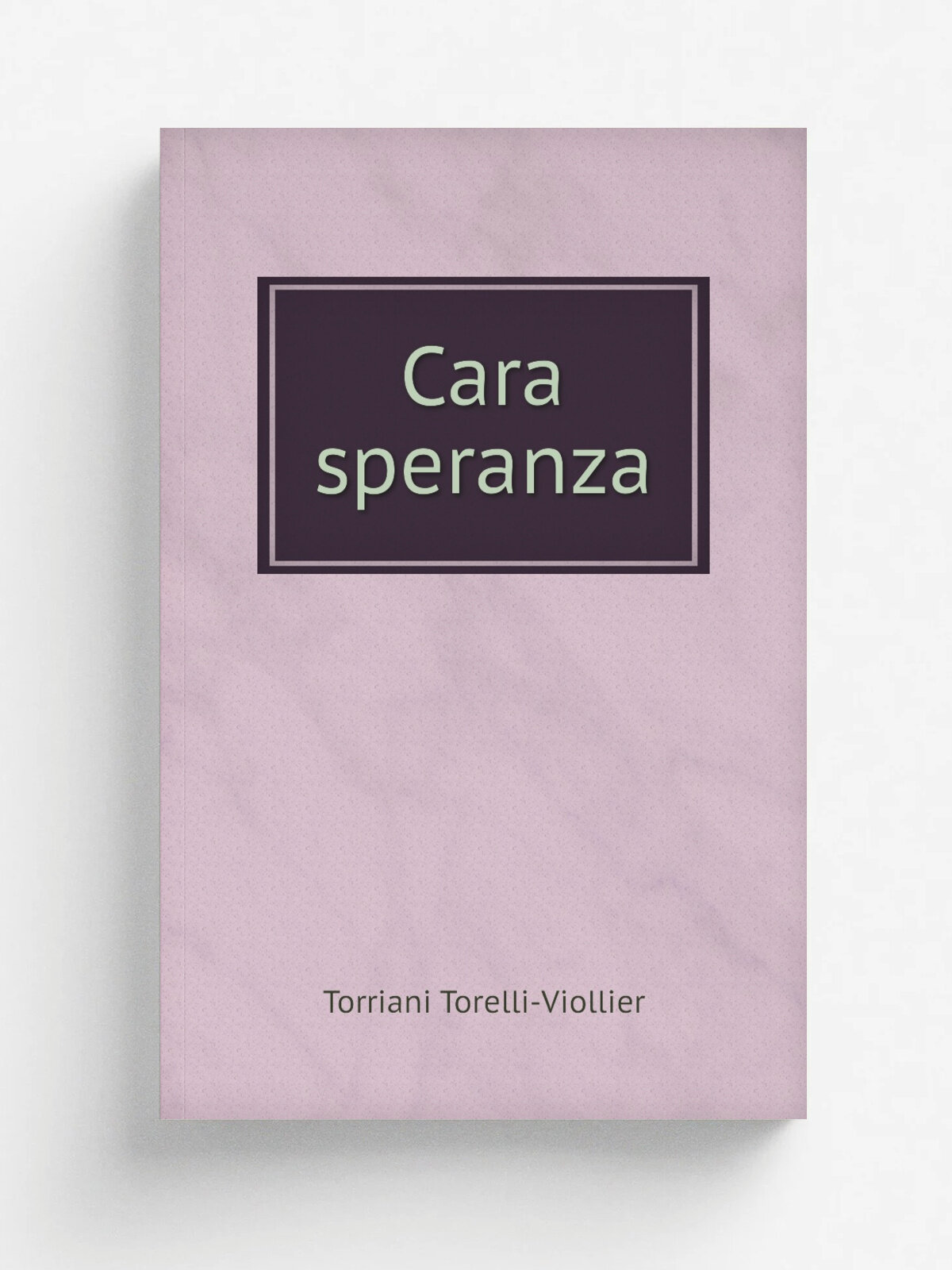 Cara speranza | Torriani Torelli-Viollier | 1896 | Milano Casa editrice di C. Chiesa, F.lli Omodei, Zorini e F. Guindani | Репринт