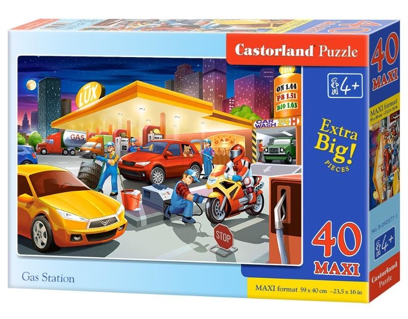 Пазл Castorland Castor, заправочная станция, напольный макси-пазл, 40 элементов для детей