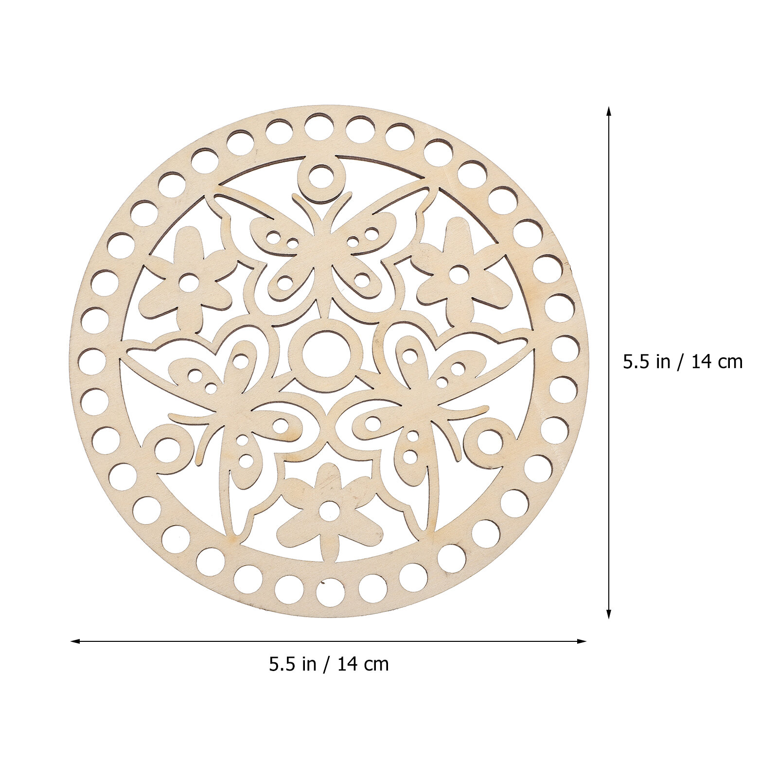 Деревянное Дно Для Вязаной Сумки 2 Шт База ДляDIY Вязаной Корзины 14x14x0 3 См