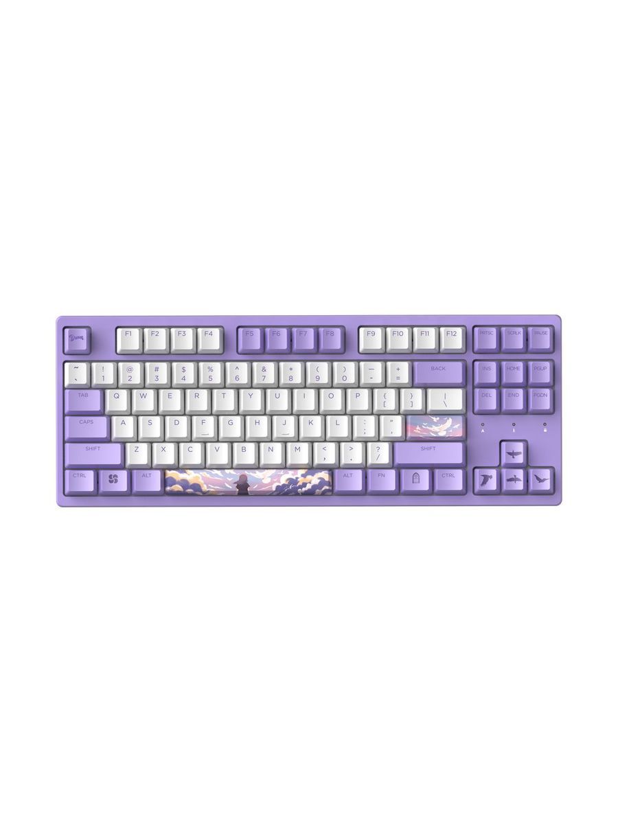 DAREU A87 Linear Проводная механическая игровая клавиатура, русская раскладка, фиолетовая