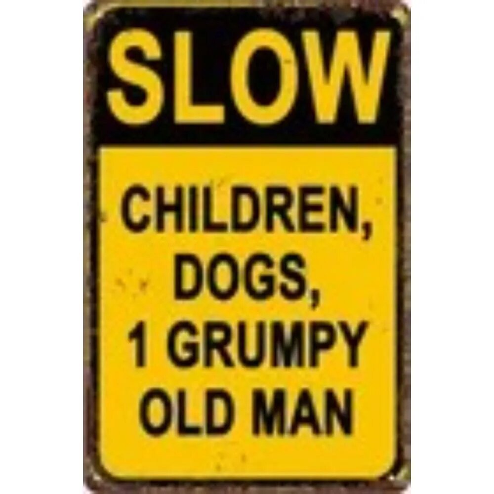 Металлический постер на стену , юмористический знак Slow Children Dogs, для украшения дачи, двора, детской площадки, 20x30cm