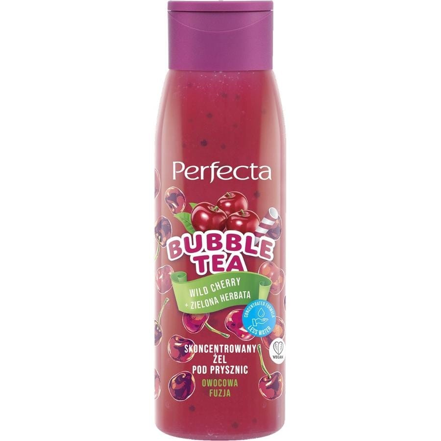 Средство для душа Perfecta Bubble Tea, Wild Cherry и зелёный чай, 400 мл