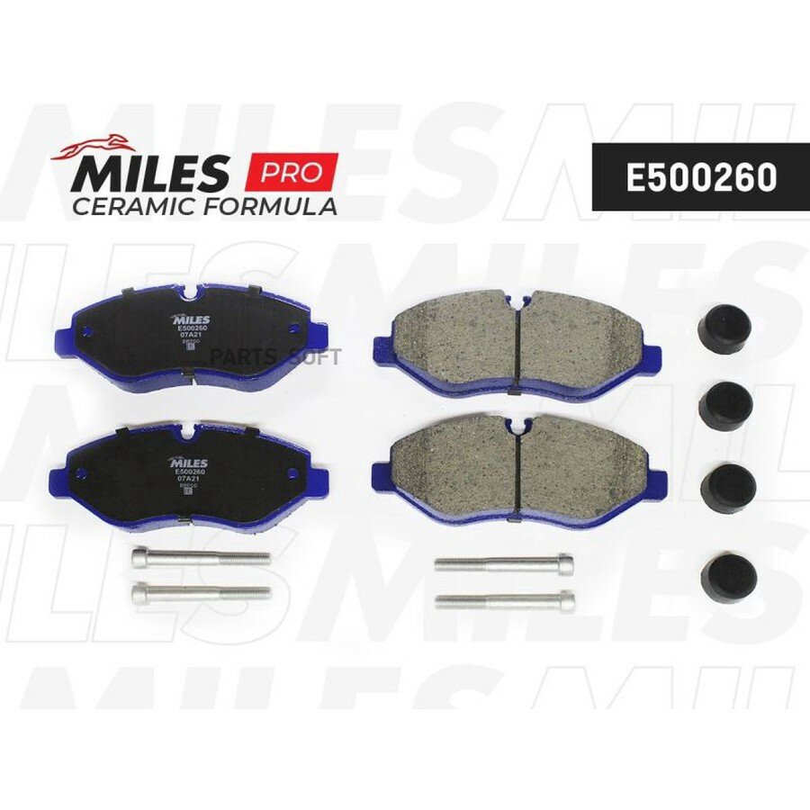 Колодки тормозные MILES E5 Ceramic MERCEDES SPRINTER 95>/VITO 03>/VOLKSWAGEN CRAFTER 06> передние MILES E500260 | цена за 1 шт