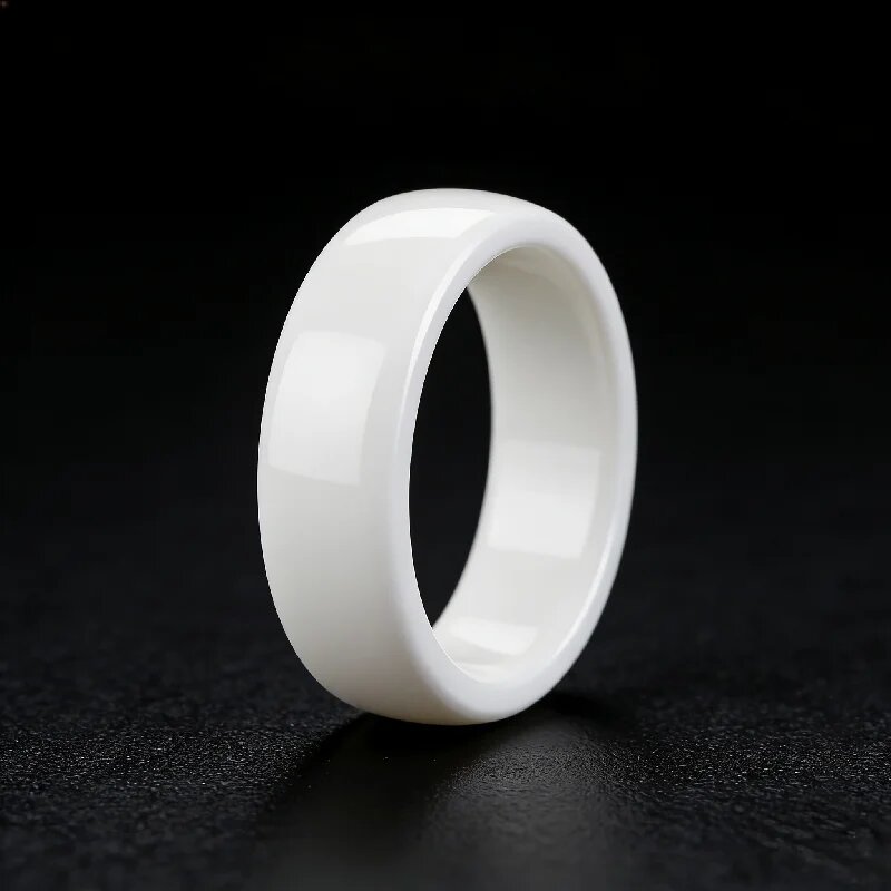 LEYNZVN Tesla ring NFC кольцо Белый, White with logo, 6