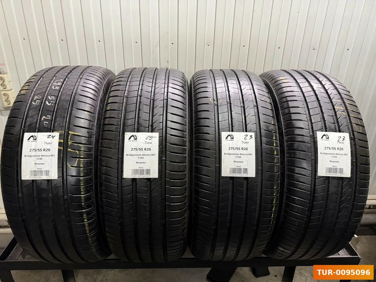Комплект (4 шт) летних БУ шин Bridgestone Alenza 001 275/55 R20 10% износ 8292178911