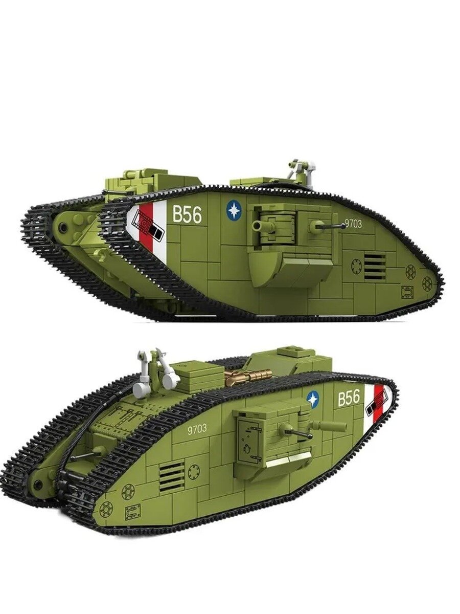 Конструктор армейской серии Британский тяжелый танк MK.V, совместим с LEGO, для детей