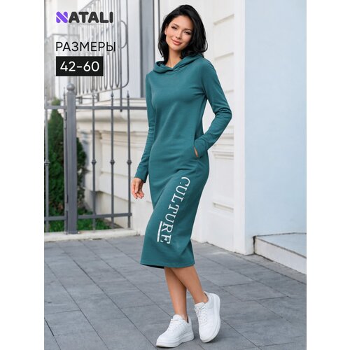 фото Платье натали суслова, размер 60, зеленый