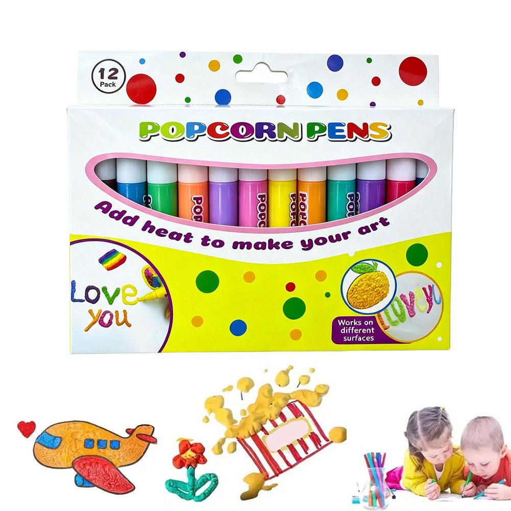 Popcorn Pens Набор 3D-ручек, 6 цветов, с эффектом попкорна