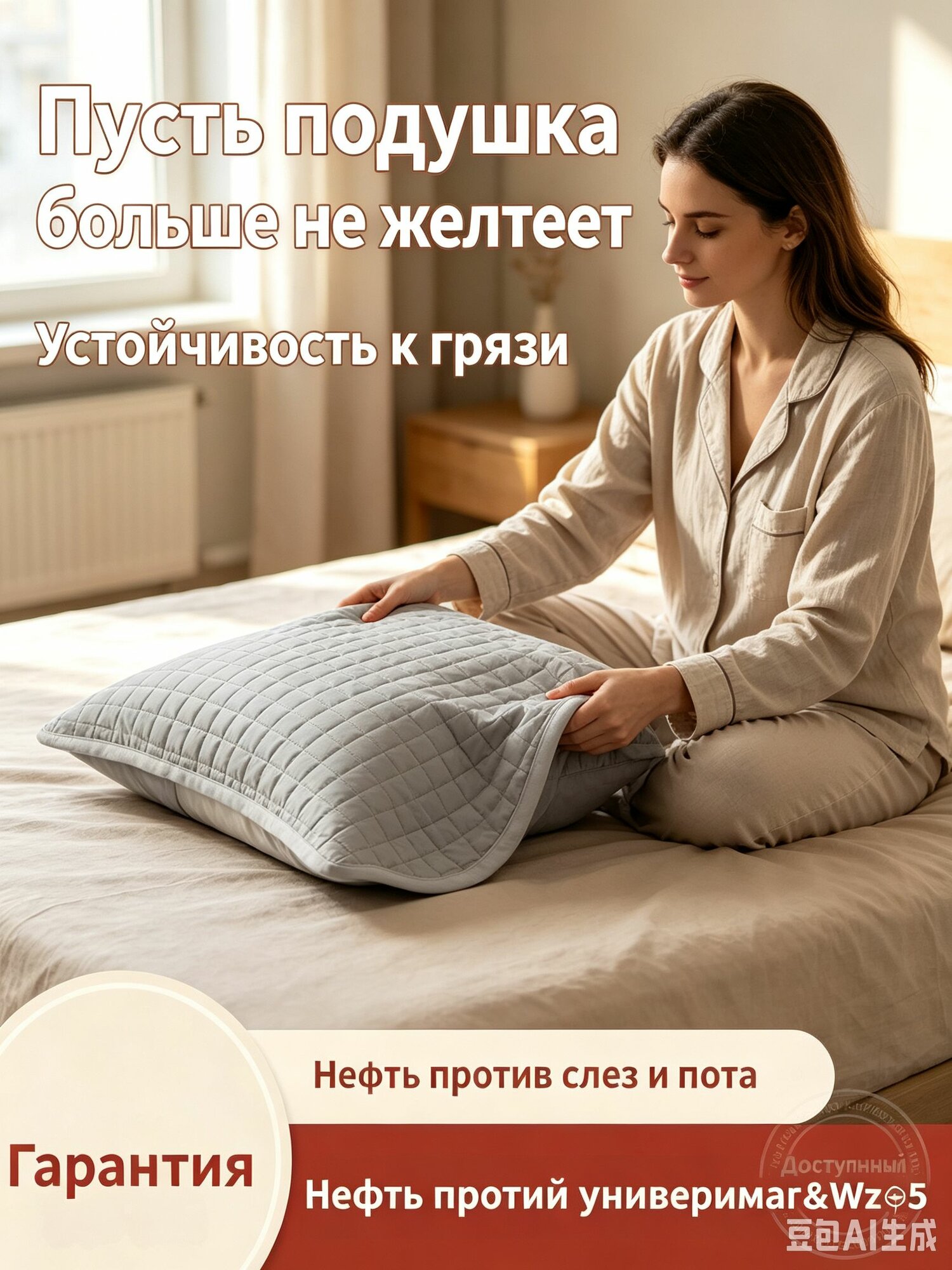 Подушка 50x70 см 2 шт полиэстер Средняя жесткость гипоаллергенная