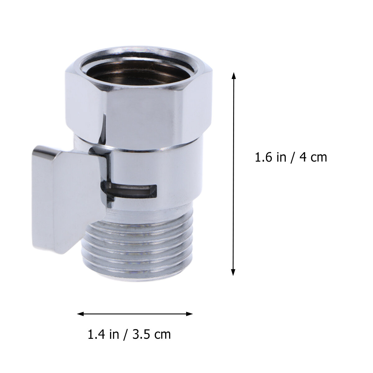 Adaptador T Para Cabezal De Ducha De Alta Calidad Con Cuerpo De Metal Unido Color Plateado