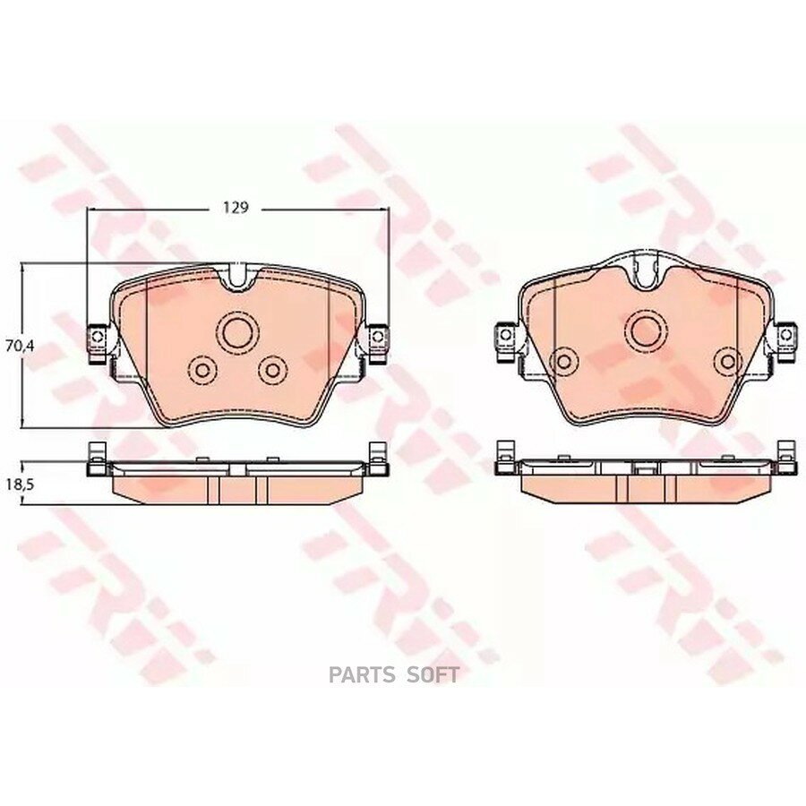 TRW GDB2098 Колодки тормозные BMW X1 F48/ 2 F45/46 передние