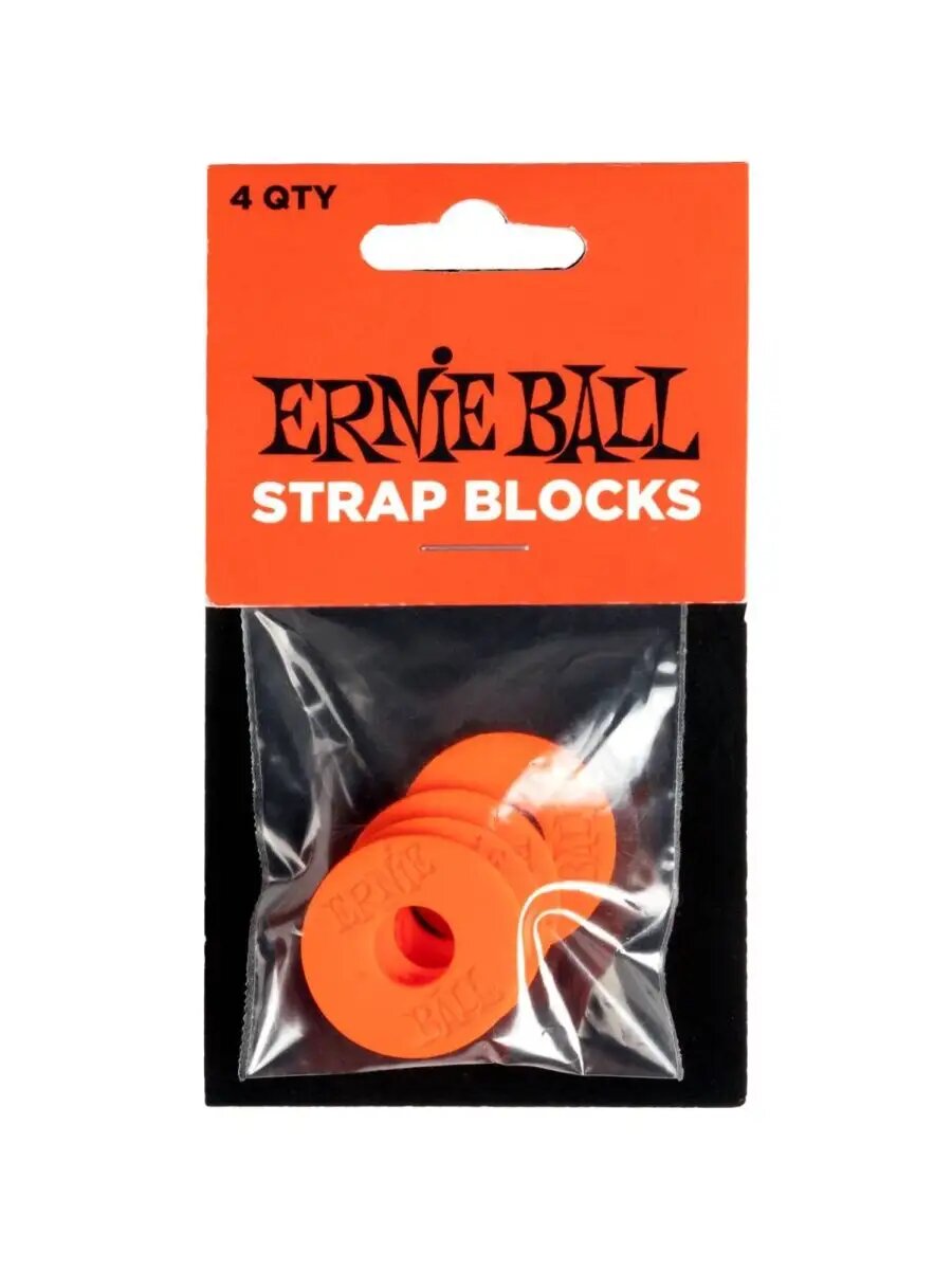 ERNIE BALL 5620 - фиксаторы ремня (страплок), 4 шт, цвет красный