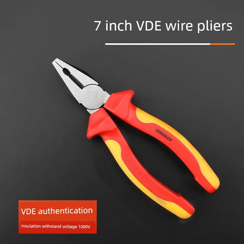 Изолированные кусачки VDE 7 дюймов для электриков, прочные и безопасные для резки кабелей, профессиональный инструмент