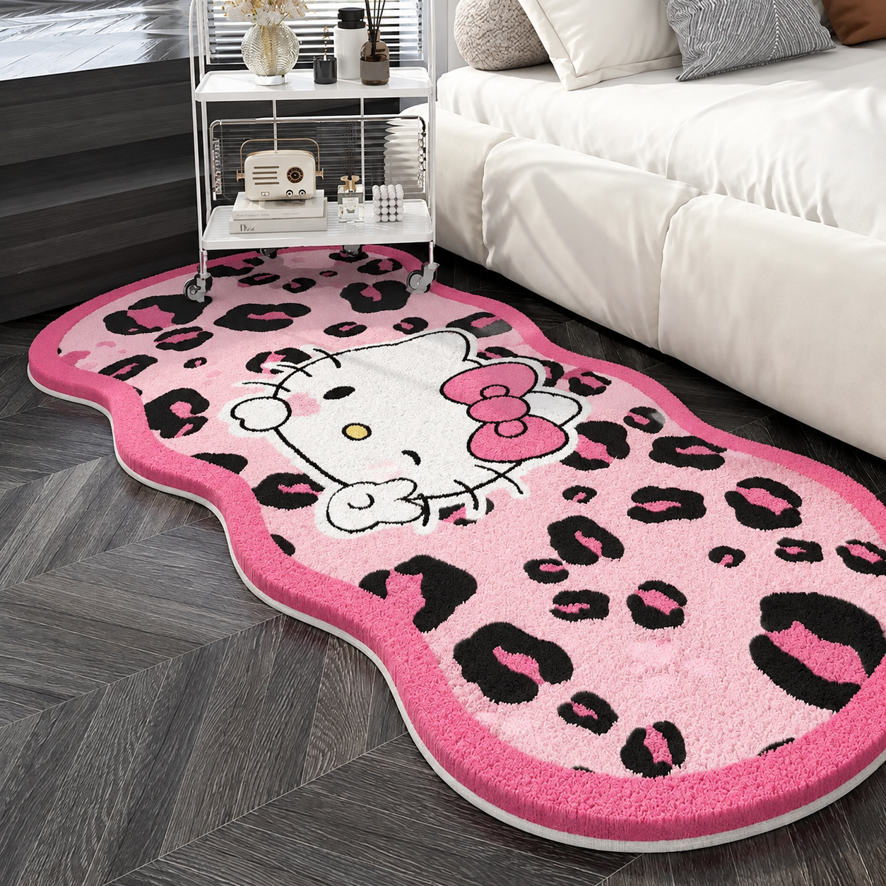 Плед Miniso Hello Kitty плюш розовый 40x120 см, 40×8×8 см, для девочек, для мальчиков, унисекс