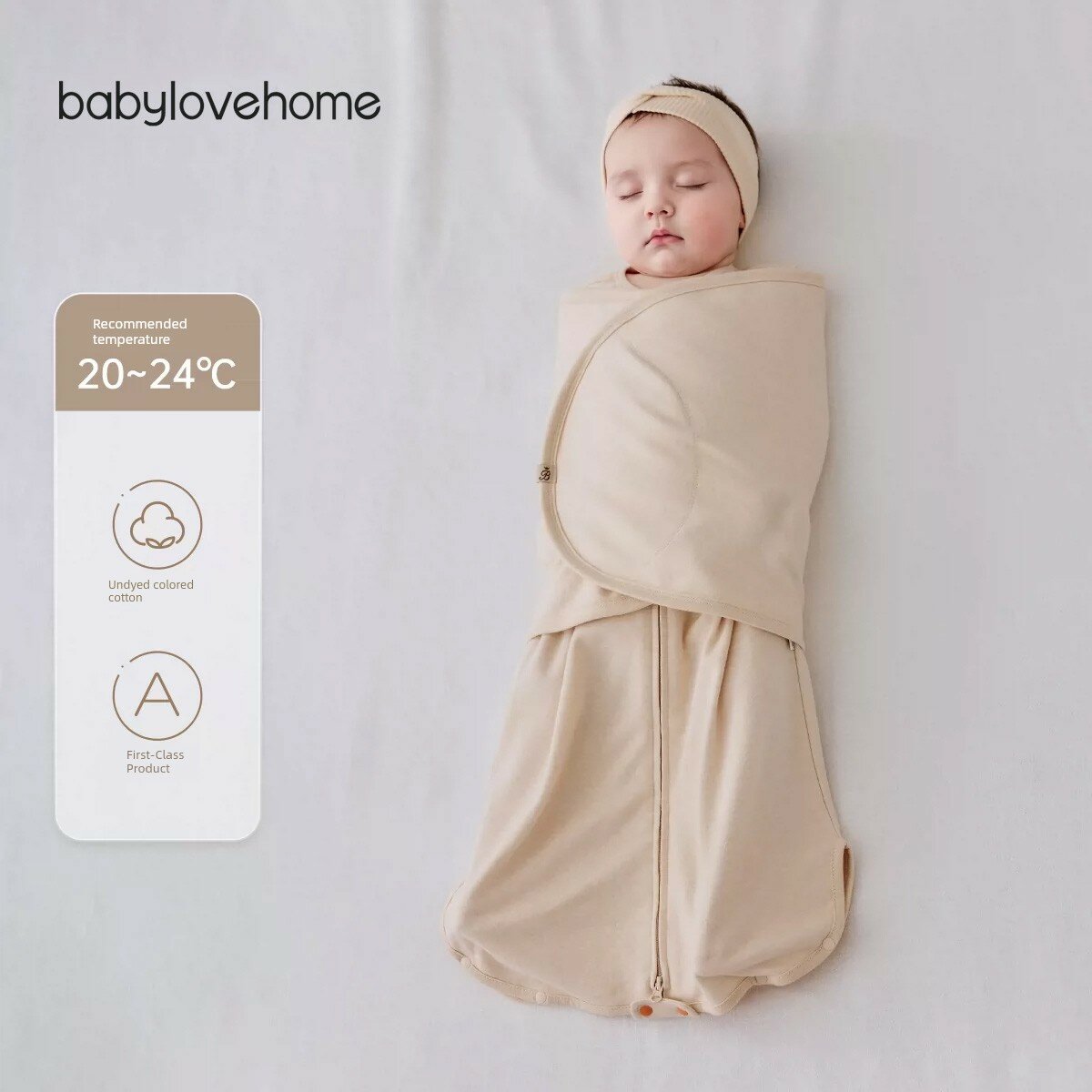 Babylove Детский сонный мешок с анти-пуганьем, съемным укрытием, весенне-летняя цветная хлопковая ткань, 66 см для 0-6