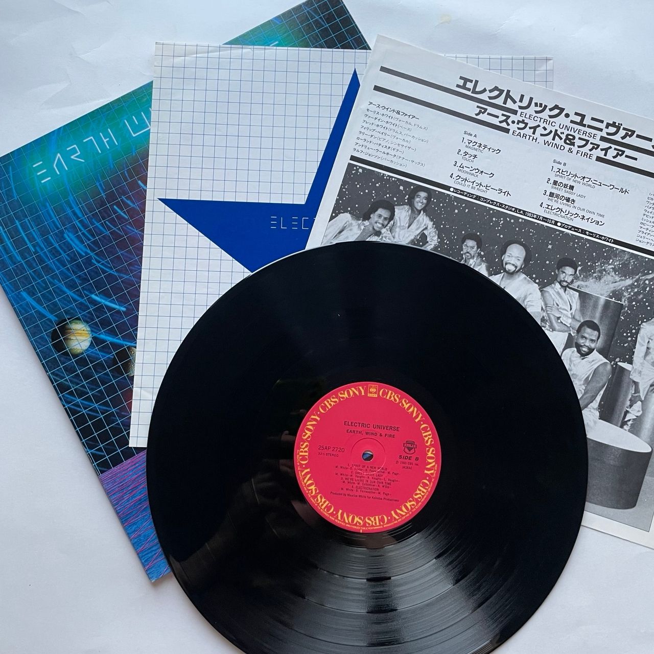 Винтажная виниловая пластинка LP Earth, Wind and Fire, Electric Universe (Япония 1983) (Без Оби)