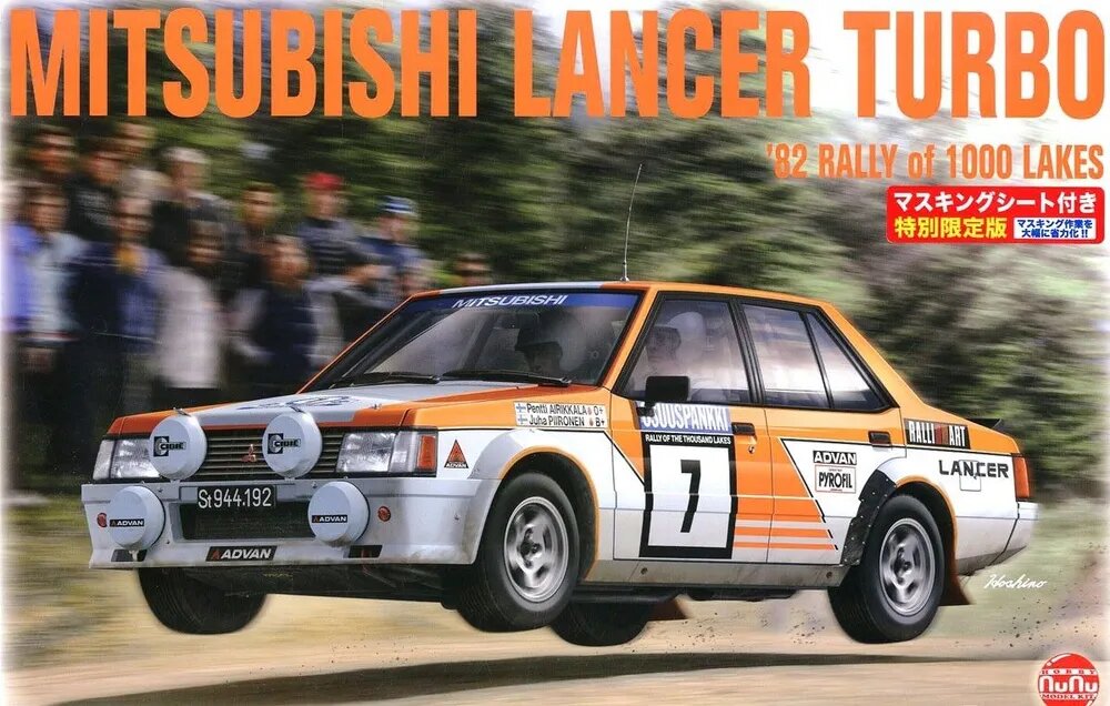 Сборная модель Mitsubishi Lancer Turbo '82 Rally of 1000 Lakes 1/24