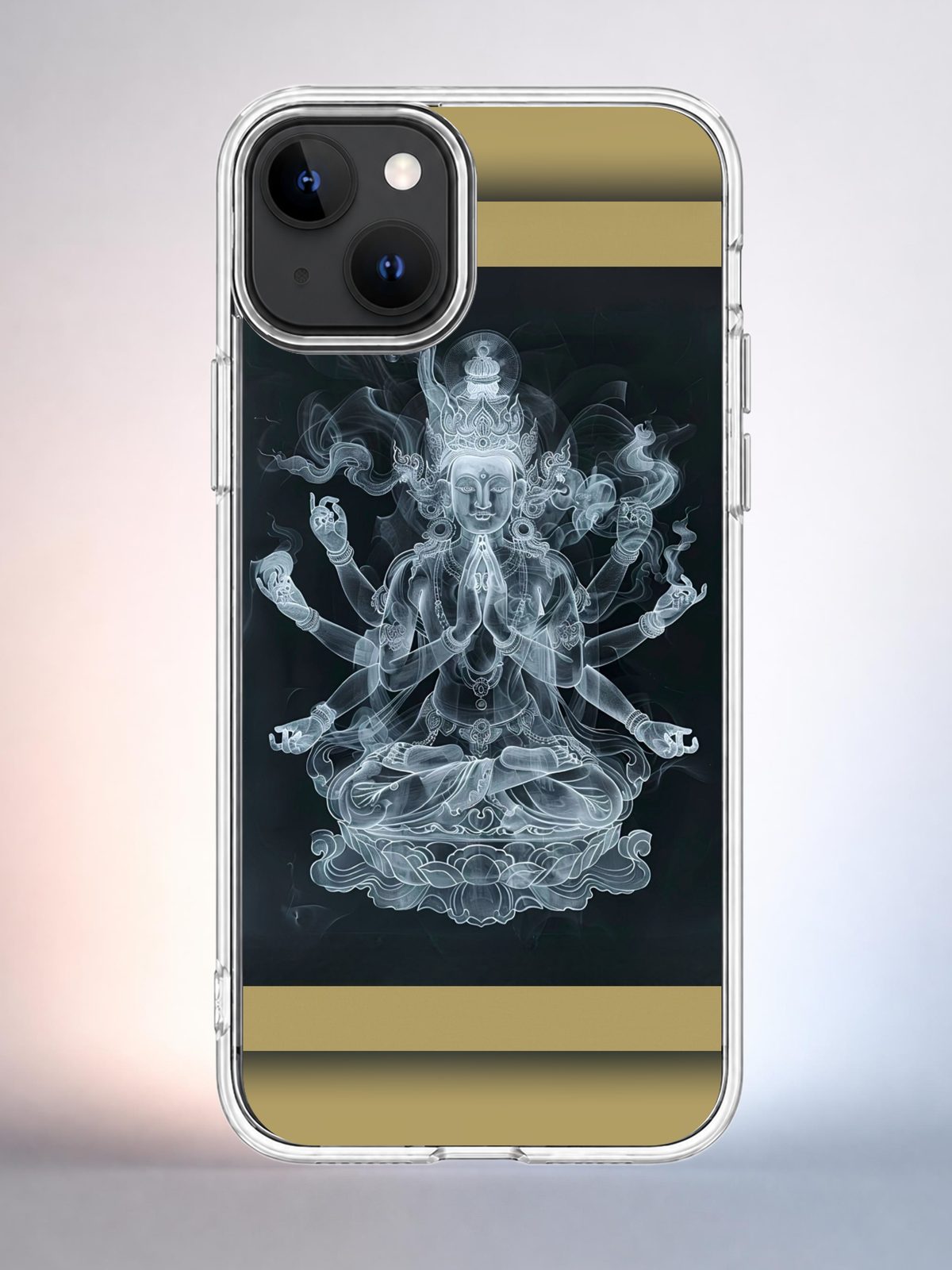 Силиконовый чехол на iPhone 13 Шива многорукая