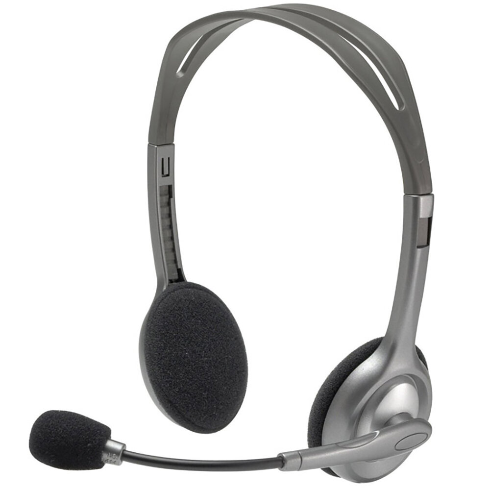 Наушники Logitech H111, проводные, Серый (981-000594)