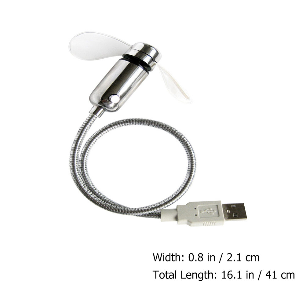 Мини Вентилятор Светодиодный USB 1 Штук Белый 2 1X41CM Для Ноутбука С Подсветкой Времени Для Офиса Дома Отеля