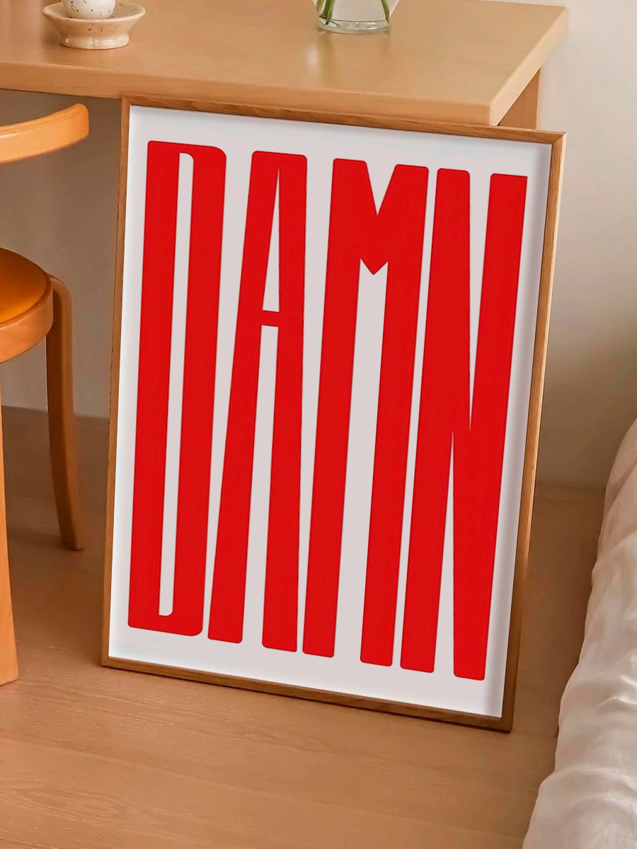 Постер на стену для интерьера DAMN / Плакат формата А3 (29,7*42 см)