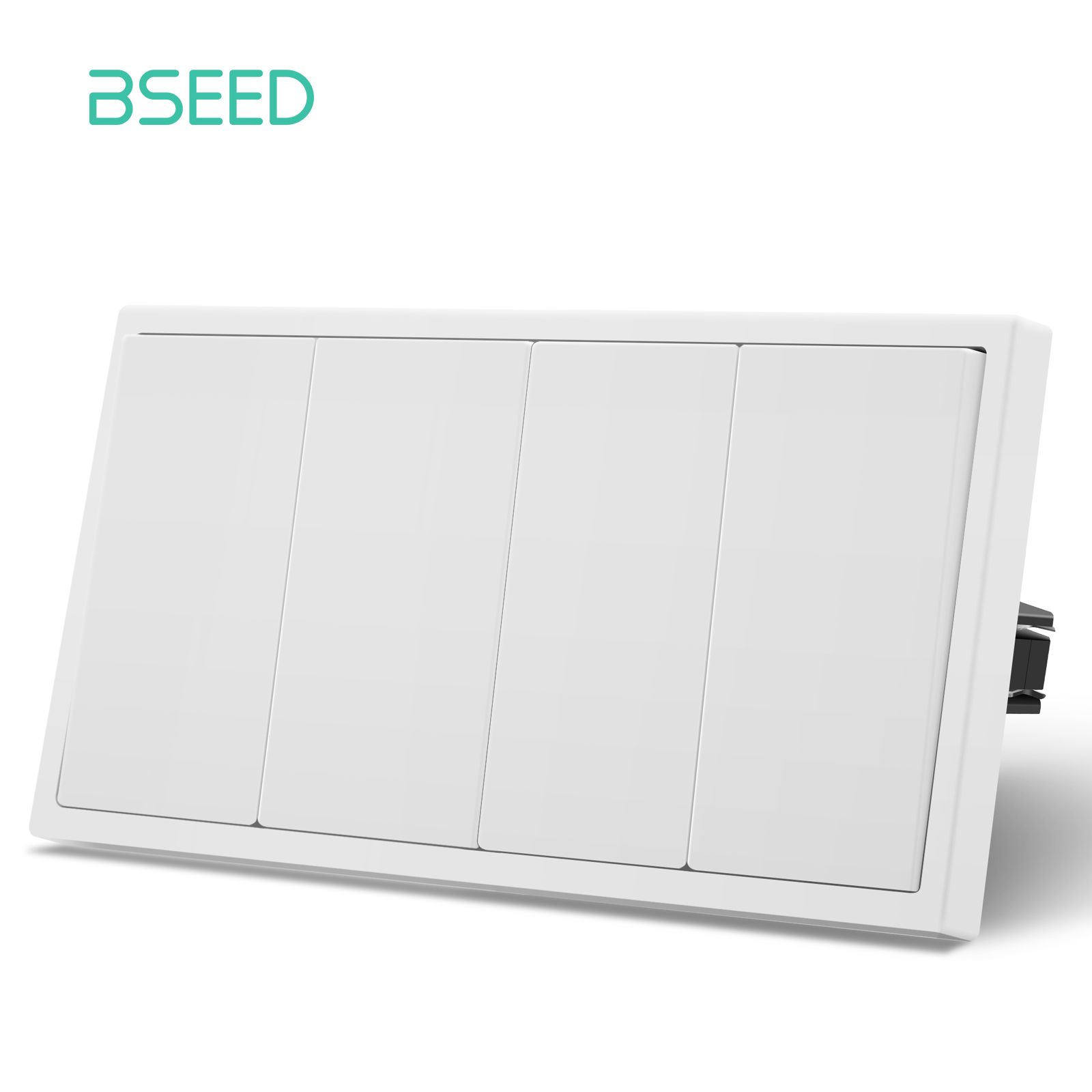 Настенный выключатель BSEED двухклавишный матовый, 2 клавиши, 10А 250В, PC рамка белый, 150 мм