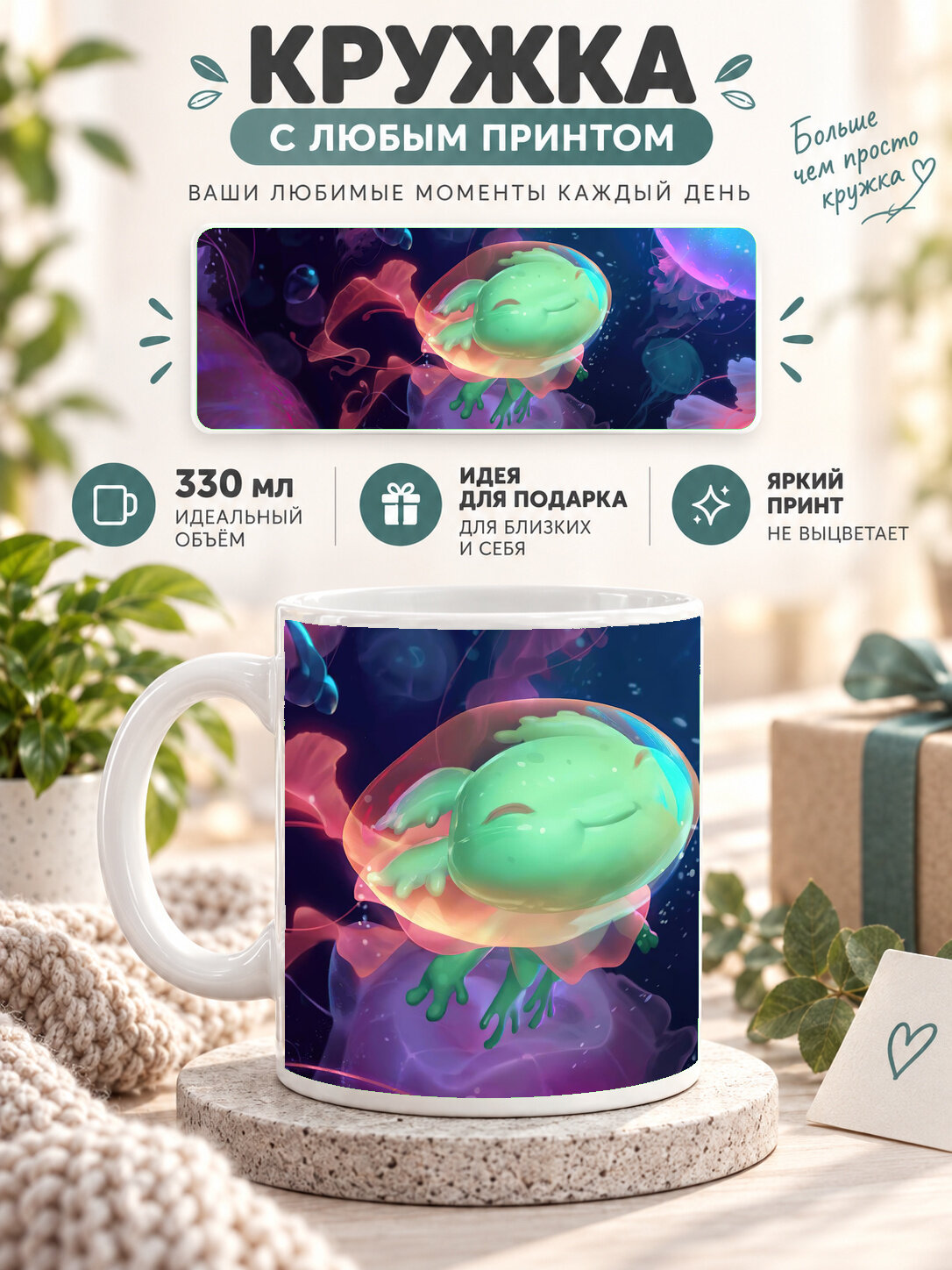 Кружка MoodRoom 330 мл, керамическая, глянцевая, белая с принтом Days Gone, дизайн MUG3308661