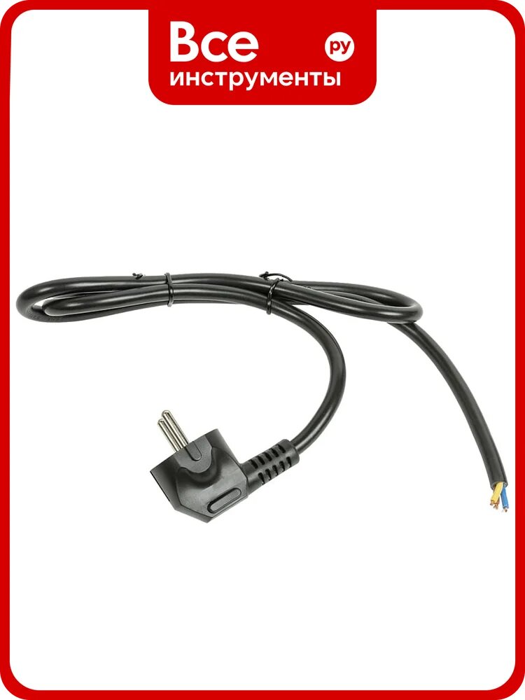Кабель питания FL-PC-SH90-C2-1.8-BK ПВС-ВП 3x1.5 CEE 7/7(Schuko) угловая - свободный конец, 220/250В, 16А, чёрный, 1,8м Filum 00-01035734