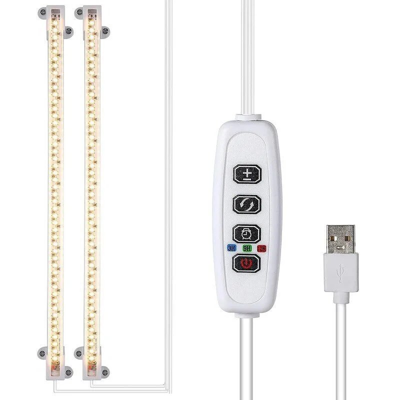Фитосветильник полного спектра 5В USB 2 Heads Lamp