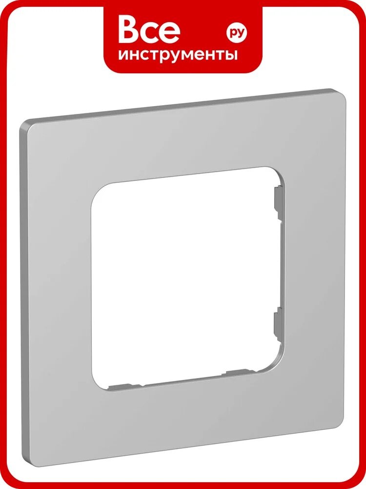 Рамка IEK FLITE 1-местная РУ-1-К-ФлА алюминий FI-M12-32-20-K47