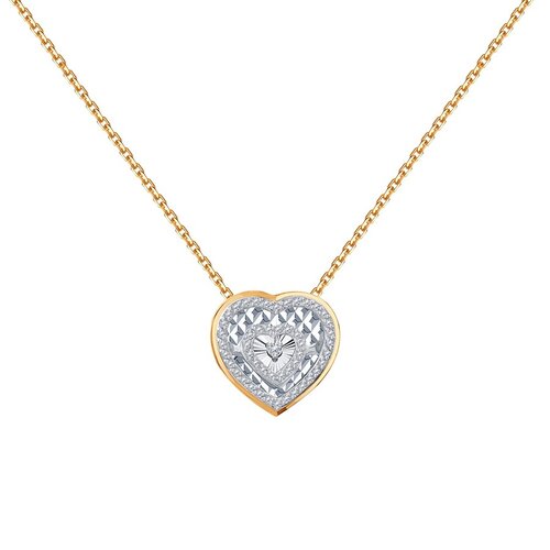 фото Колье diamant online, красное золото, 585 проба, бриллиант, длина 40 см., прозрачный