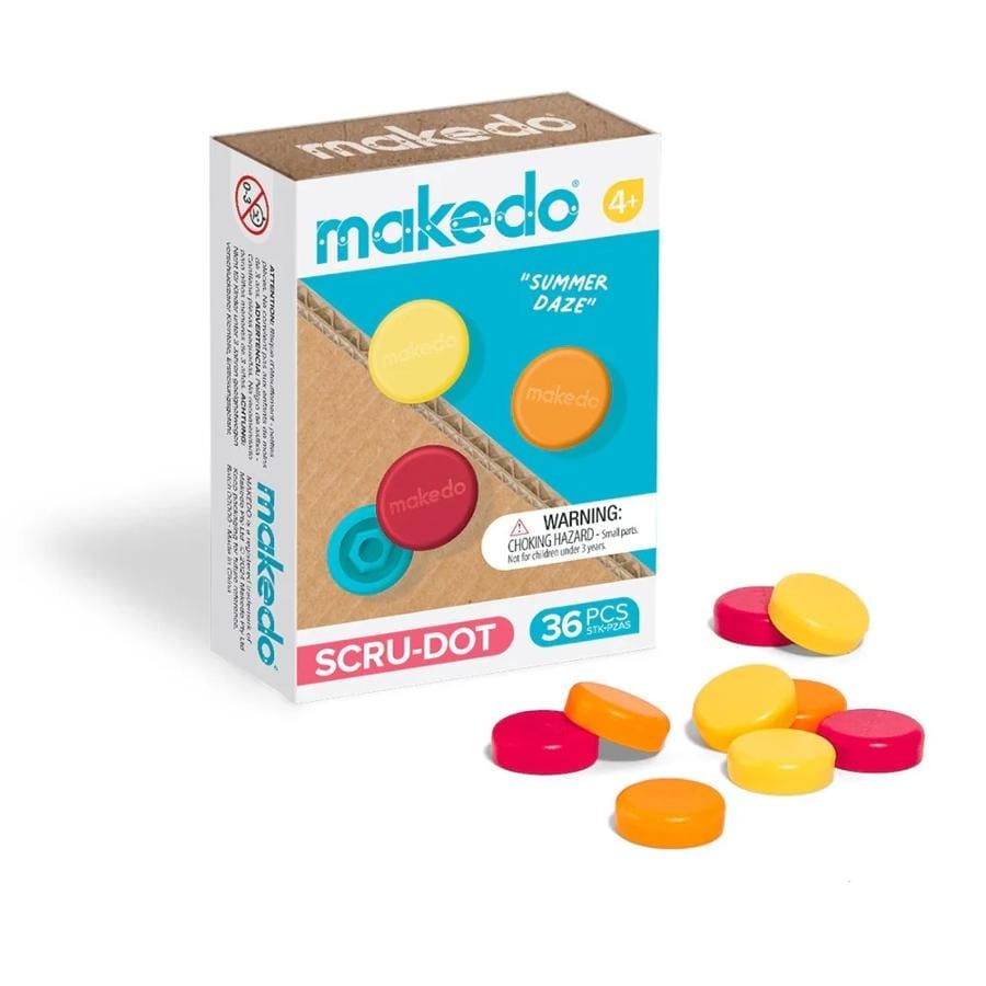 Игровой набор Makedo Scru-Dot Summer Daze, 36 элементов, разноцветный