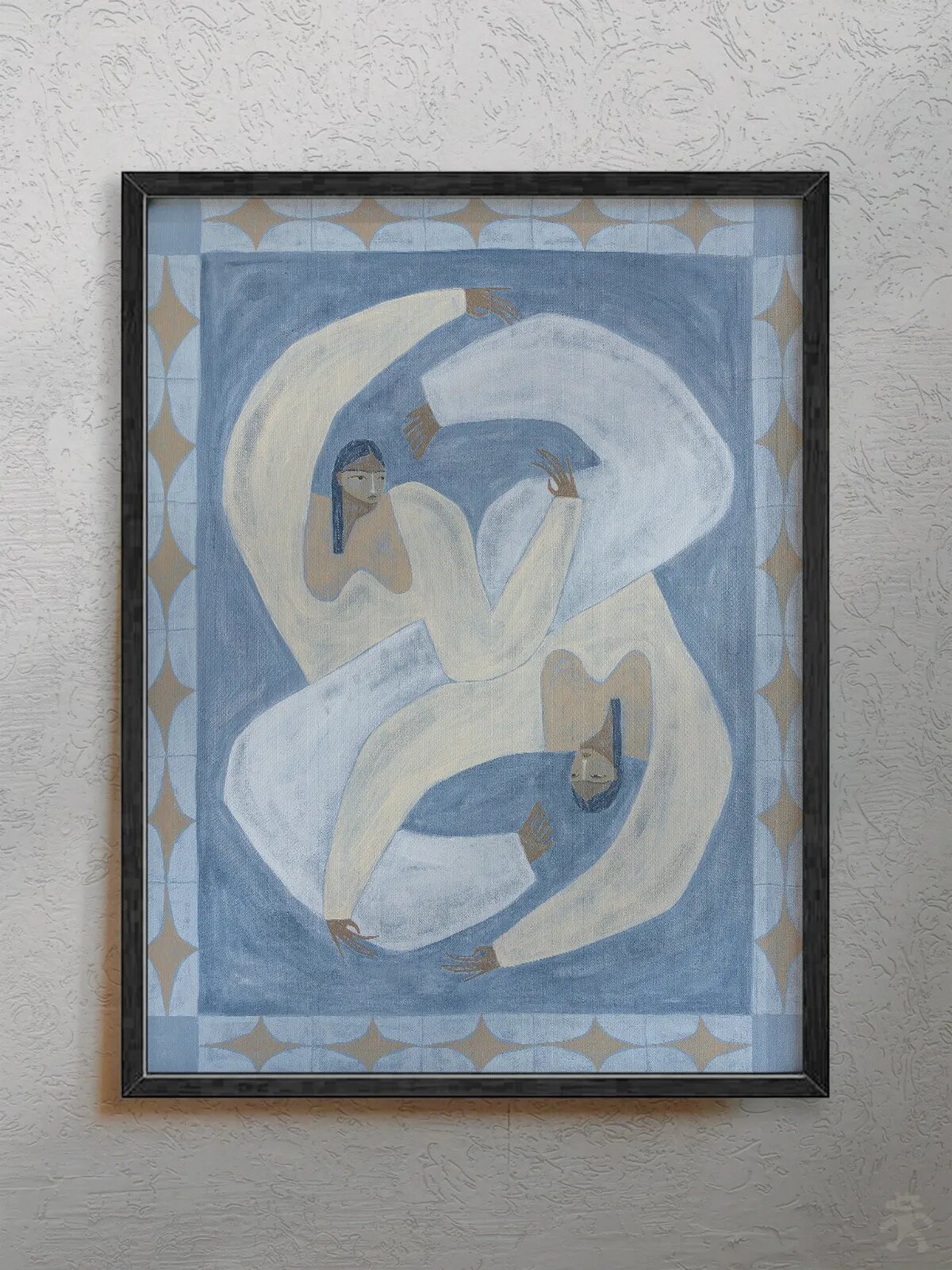 Интерьерный постер "Onde Bleue" в стиле pinterest, формата 30x40 см.