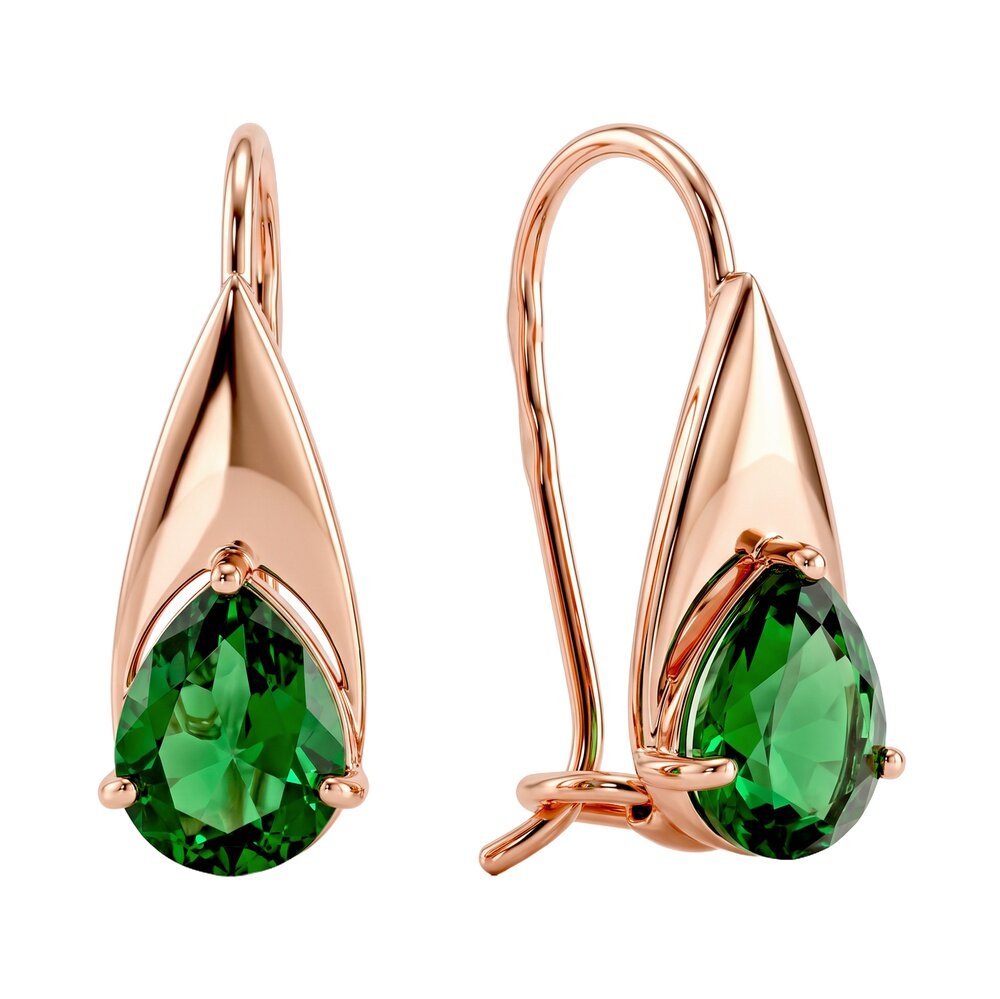 Серьги 585GOLD, красное золото, 375 проба, агат