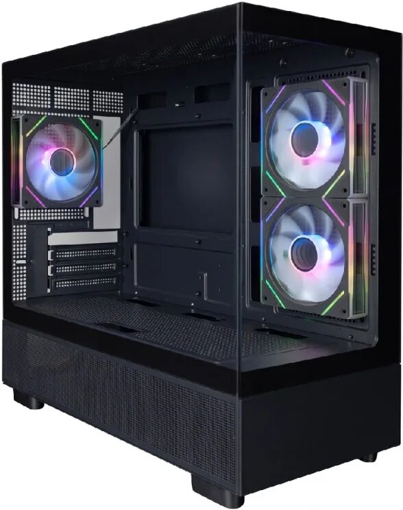 Корпус 1STPLAYER MIKU Mi5 ARGB, черный Mi5-BK-2FC7R-1FC7