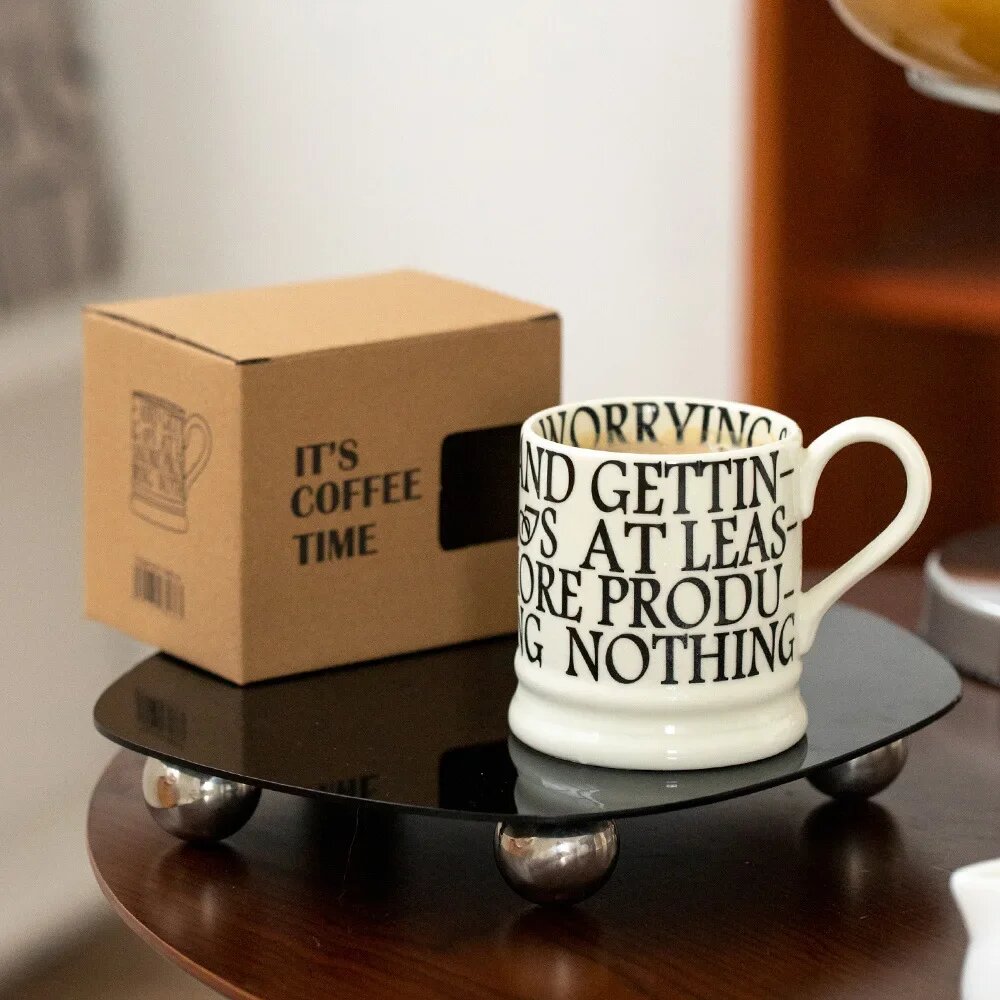 Керамическая чашка "It's Coffee Time" черная