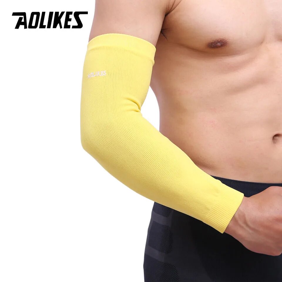 Желтый спортивный нарукавник AOLIKES
