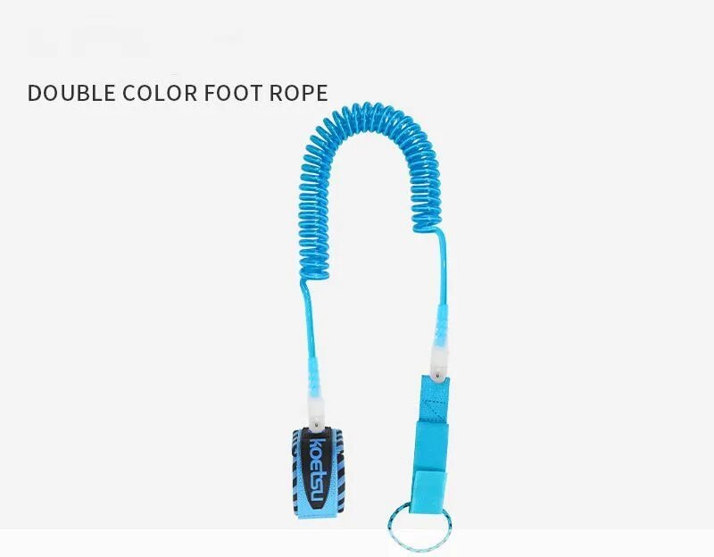Koetsu Страховочный лиш для SUP-доски, витой шнур 7мм, синий, 0.9-3м