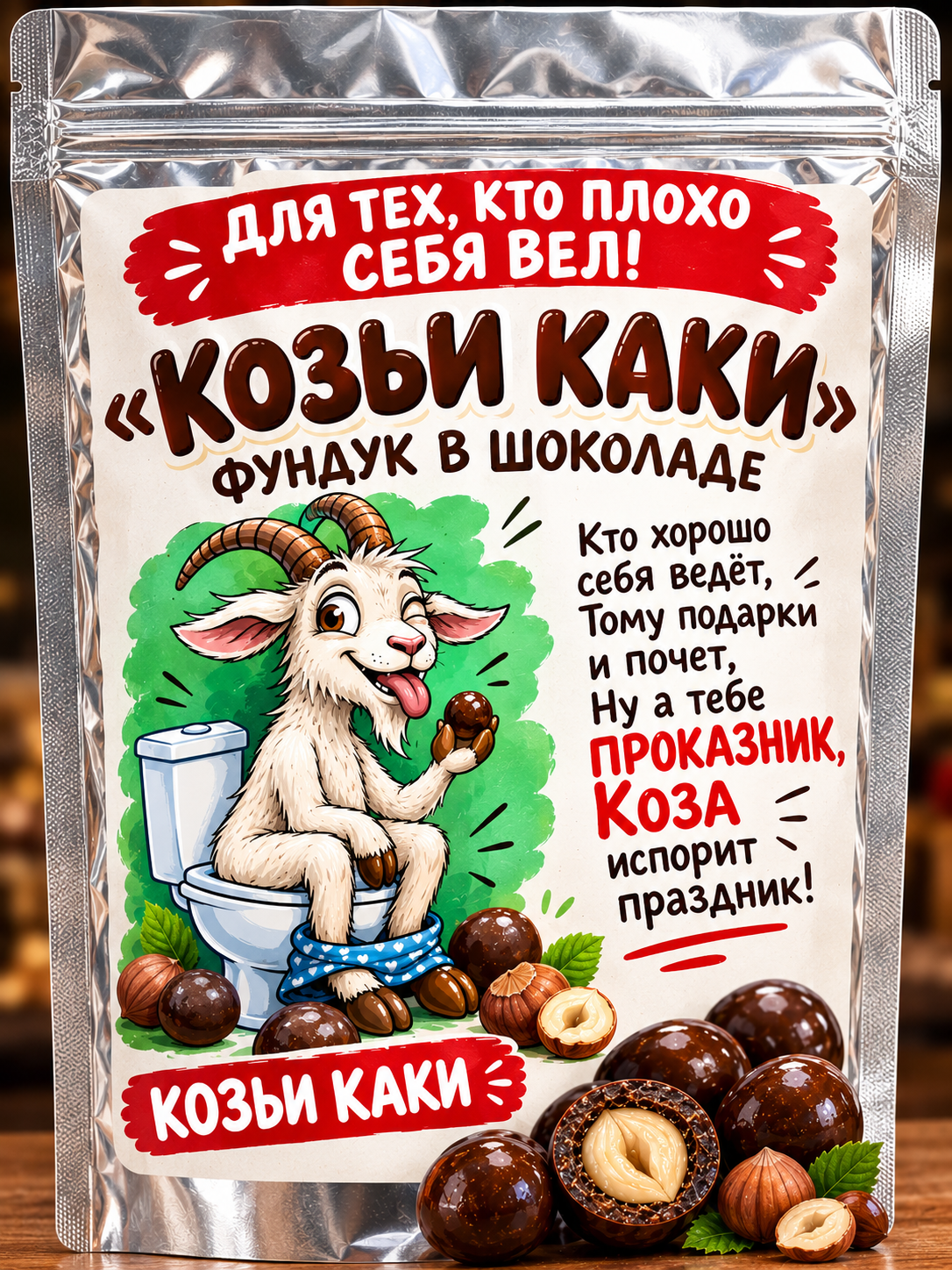 Фундук в шоколадной глазури "Козьи каки"
