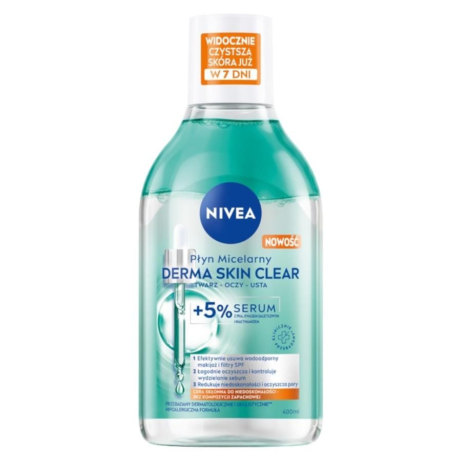 Средство для снятия макияжа Nivea Derma Skin Clear мицеллярная жидкость, 400 мл