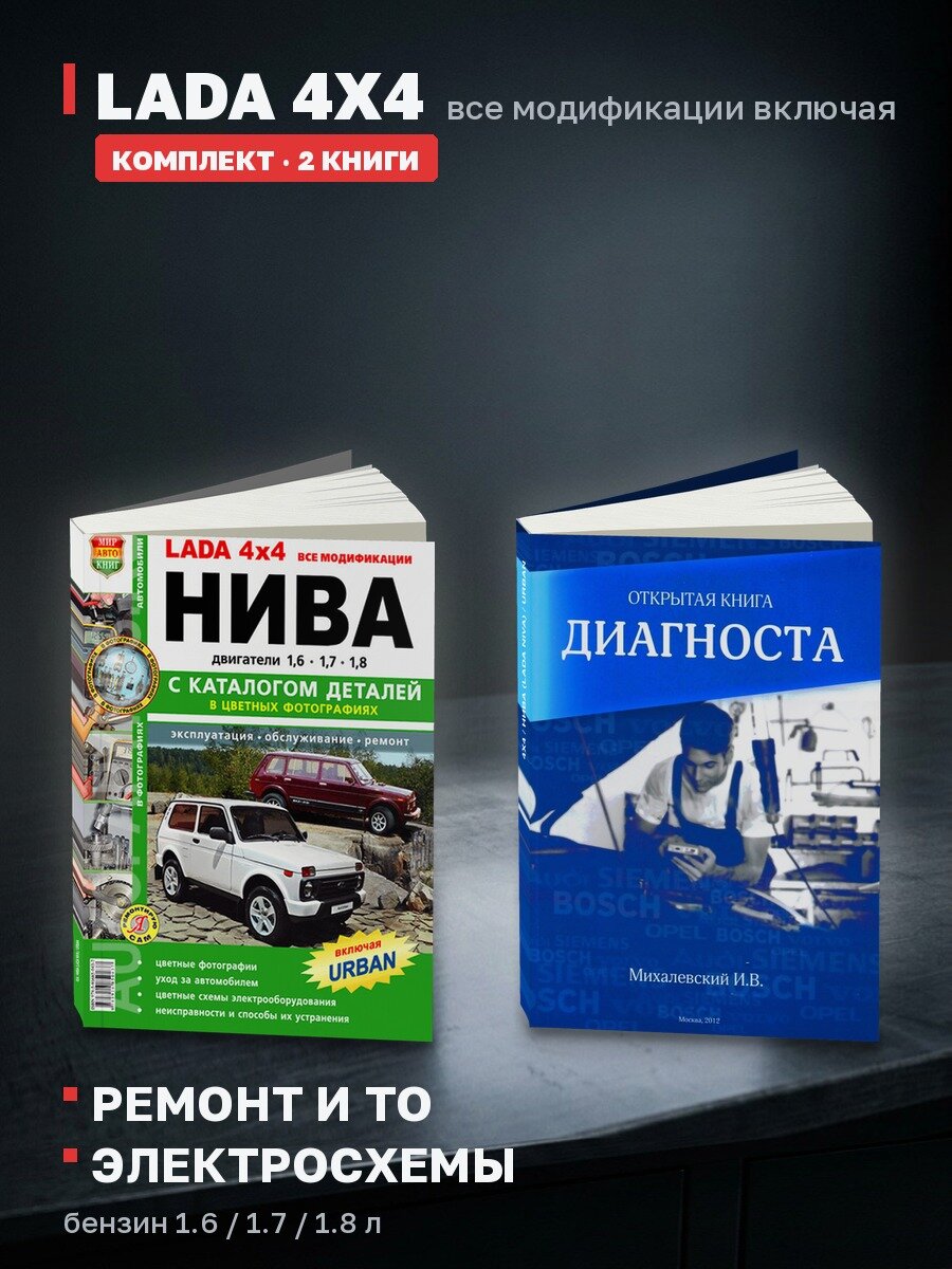 Комплект литературы по ремонту и обслуживанию Lada 4X4 / Нива (lada Niva) Все Модификации / Включая Urban и диагностике автомобилей