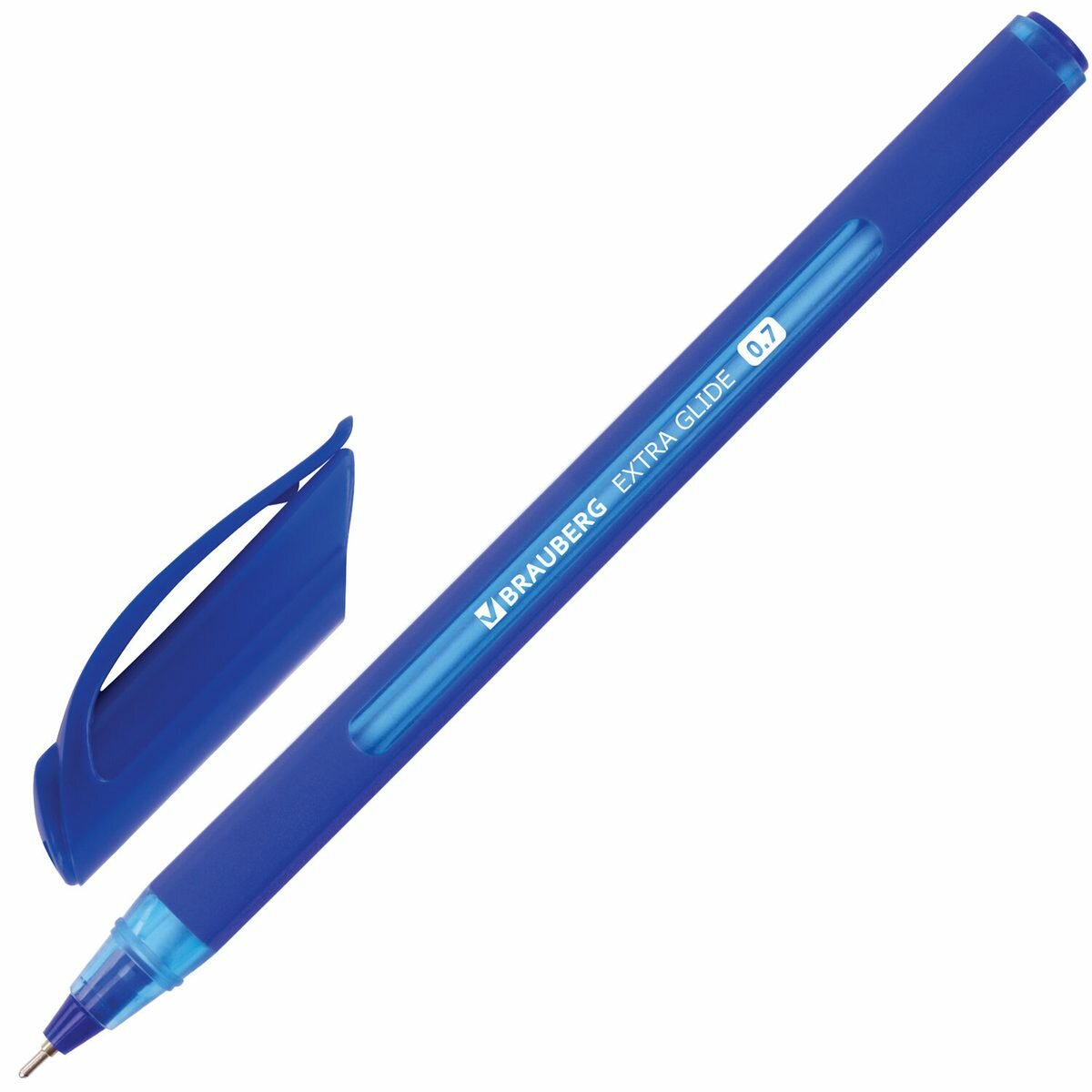 Ручка шариковая Brauberg Extra Glide Soft Blue (0.35мм, синяя, масляная основа) (OBP150), 12шт.