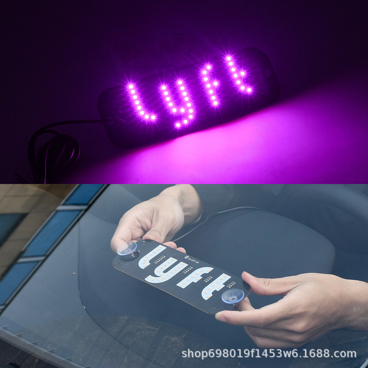 Универсальная крышная лампа такси Lyft LED USB розовый индикаторный свет для автомобиля